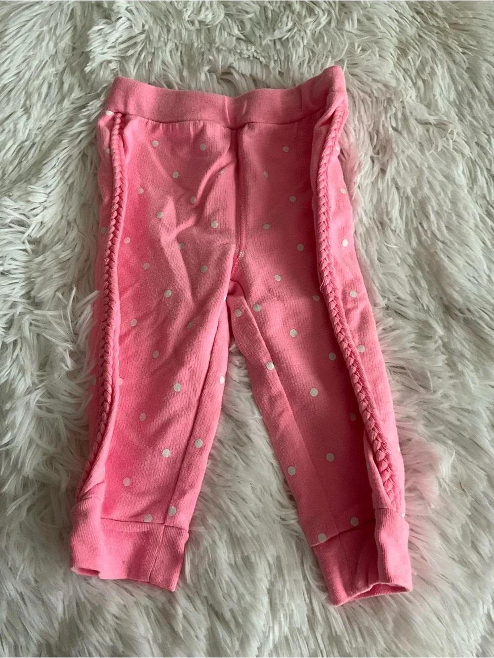 Carter's Pink Polka Dot Side Braided Bottoms